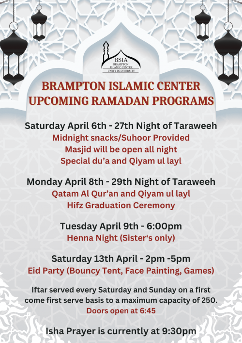 Ramadan Upcoming Program
